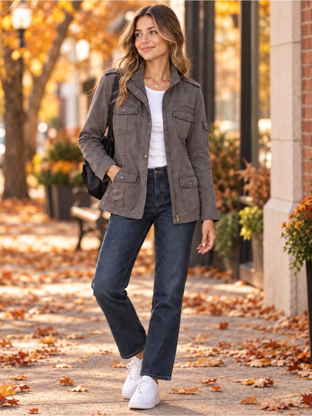 Kensie Women’s Small Gray Military Utility Jacket NWT